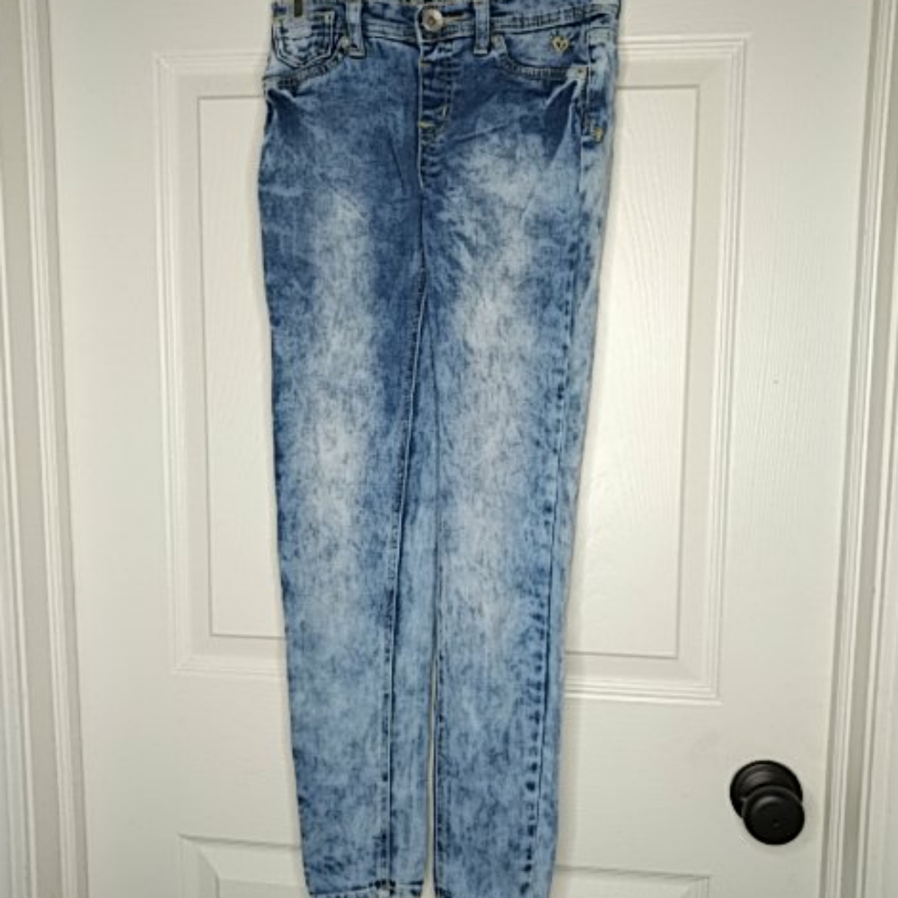 Justice Stretch Skinny Jeans Light Wash 12 Slim